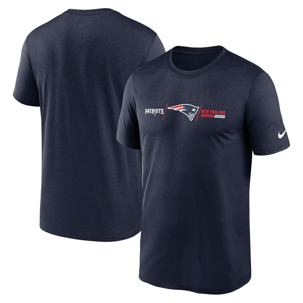 Nike New England Patriots Horizontal Lockup Legend T-Shirt Navy