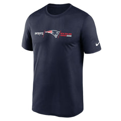 Nike New England Patriots Horizontal Lockup Legend T-Shirt Navy