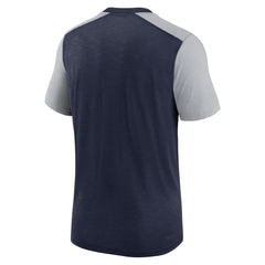 Nike Seattle Seahawks Color Block Team Name T-Shirt Heathered College Navy/Heathered Gray