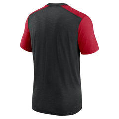 Nike Atlanta Falcons Color Block Team Name T-Shirt Heathered Black/Heathered Red