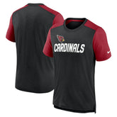 Nike Arizona Cardinals Color Block Team Name T-Shirt Heathered Black/Heathered Cardinal