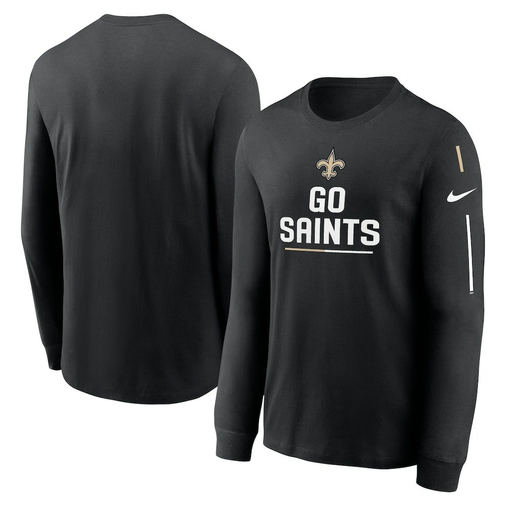 Nike New Orleans Saints Team Slogan Long Sleeve T-Shirt Black