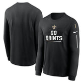 Nike New Orleans Saints Team Slogan Long Sleeve T-Shirt Black