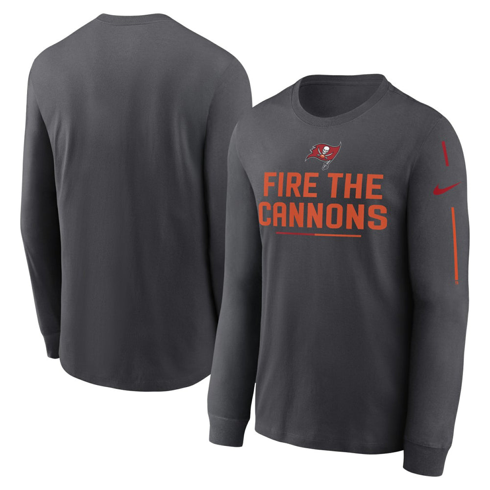 Nike Tampa Bay Buccaneers Team Slogan Long Sleeve T-Shirt Anthracite