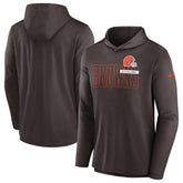 Nike Cleveland Browns Lightweight Performance Hooded Long Sleeve T-Shirt Brown