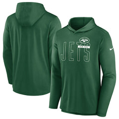 Nike New York Jets Lightweight Performance Hooded Long Sleeve T-Shirt Green