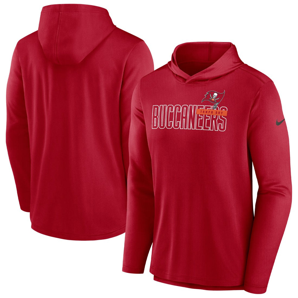 Nike Tampa Bay Buccaneers Lightweight Performance Hooded Long Sleeve T-Shirt Red