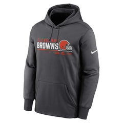 Nike Cleveland Browns Prime Logo Name Split Pullover Hoodie Anthracite