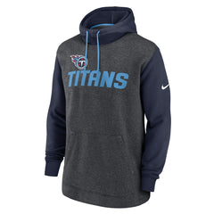 Nike Tennessee Titans Surrey Legacy Pullover Hoodie Heathered Charcoal/Navy