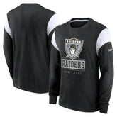 Nike Oakland Raiders Rewind Playback Helmet Long Sleeve T-Shirt Heather Black