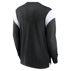 Nike Oakland Raiders Rewind Playback Helmet Long Sleeve T-Shirt Heather Black
