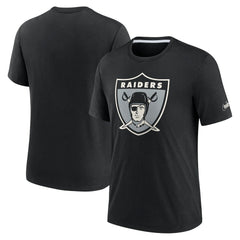 Nike Las Vegas Raiders Rewind Playback Logo Tri-Blend T-Shirt Black