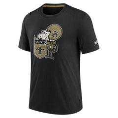 Nike New Orleans Saints Rewind Playback Logo Tri-Blend T-Shirt Black
