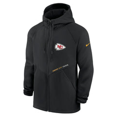 Nike Kansas City Chiefs Spacer Raglan Performance Full-Zip Hoodie Black