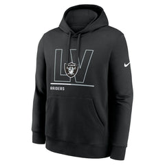 Nike Las Vegas Raiders City Code Club Fleece Pullover Hoodie Black