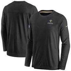 Nike New Orleans Saints Sideline Lockup Performance Pullover Sweatshirt Black