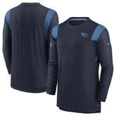 Nike Tennessee Titans Sideline Tonal Logo Performance Player Long Sleeve T-Shirt Navy