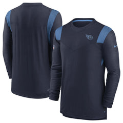 Nike Tennessee Titans Sideline Tonal Logo Performance Player Long Sleeve T-Shirt Navy