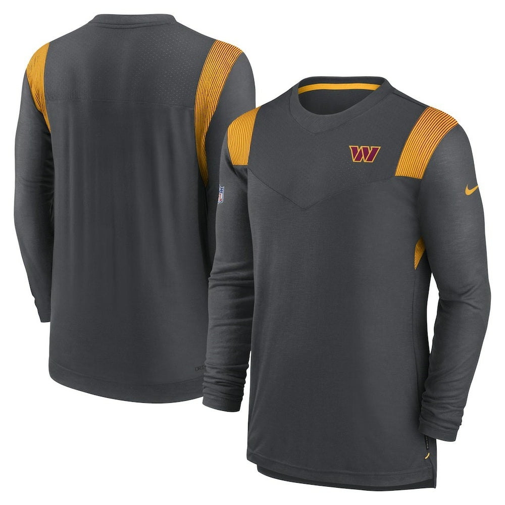 Nike Washington Commanders Sideline Tonal Logo Performance Player Long Sleeve T-Shirt Charcoal