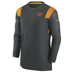 Nike Washington Commanders Sideline Tonal Logo Performance Player Long Sleeve T-Shirt Charcoal