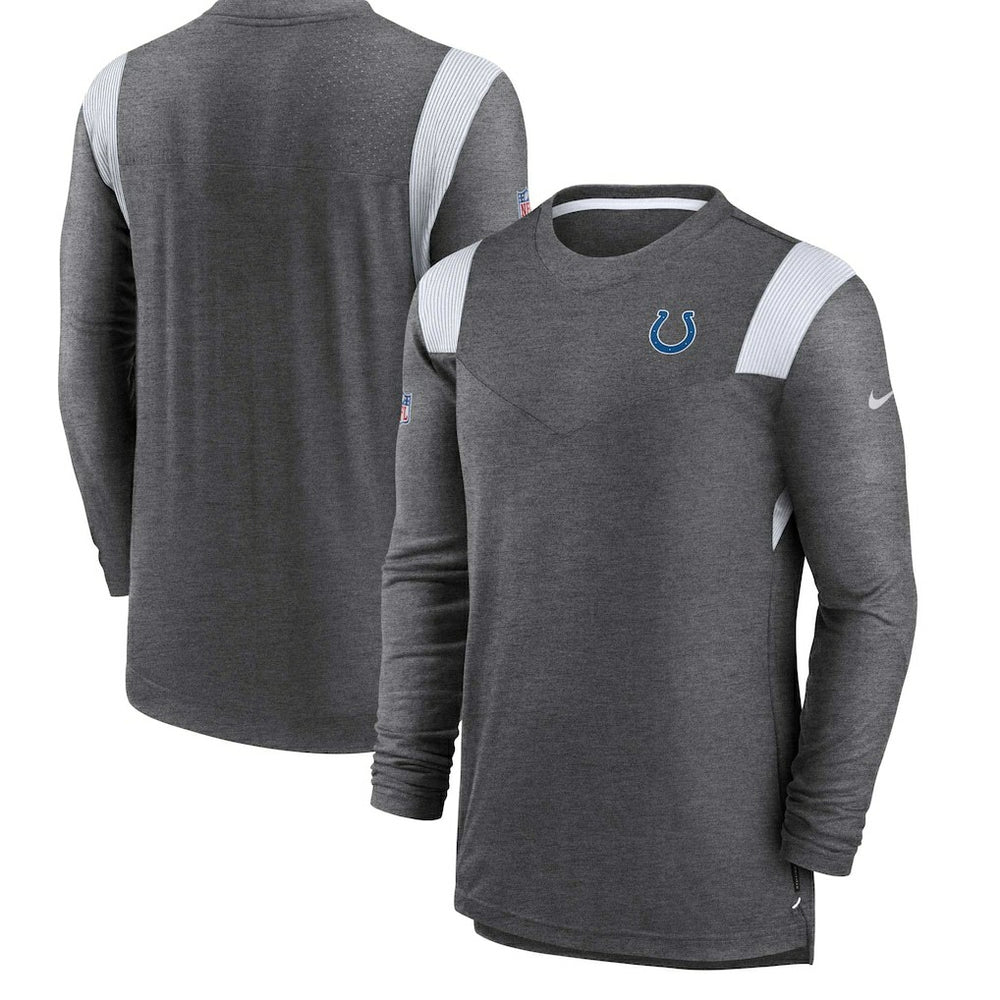 Nike Indianapolis Colts Sideline Tonal Logo Performance Player Long Sleeve T-Shirt Charcoal
