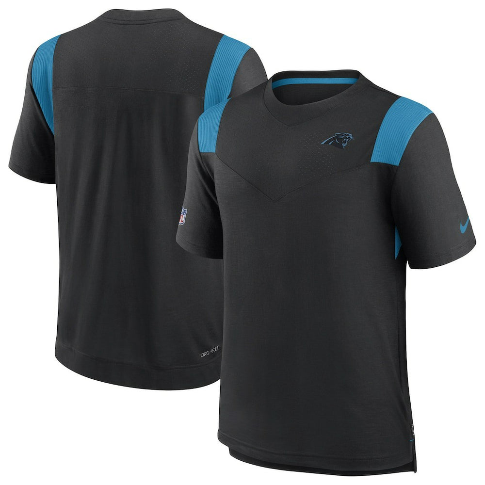 Nike Carolina Panthers Sideline Tonal Logo Performance Player T-Shirt Black