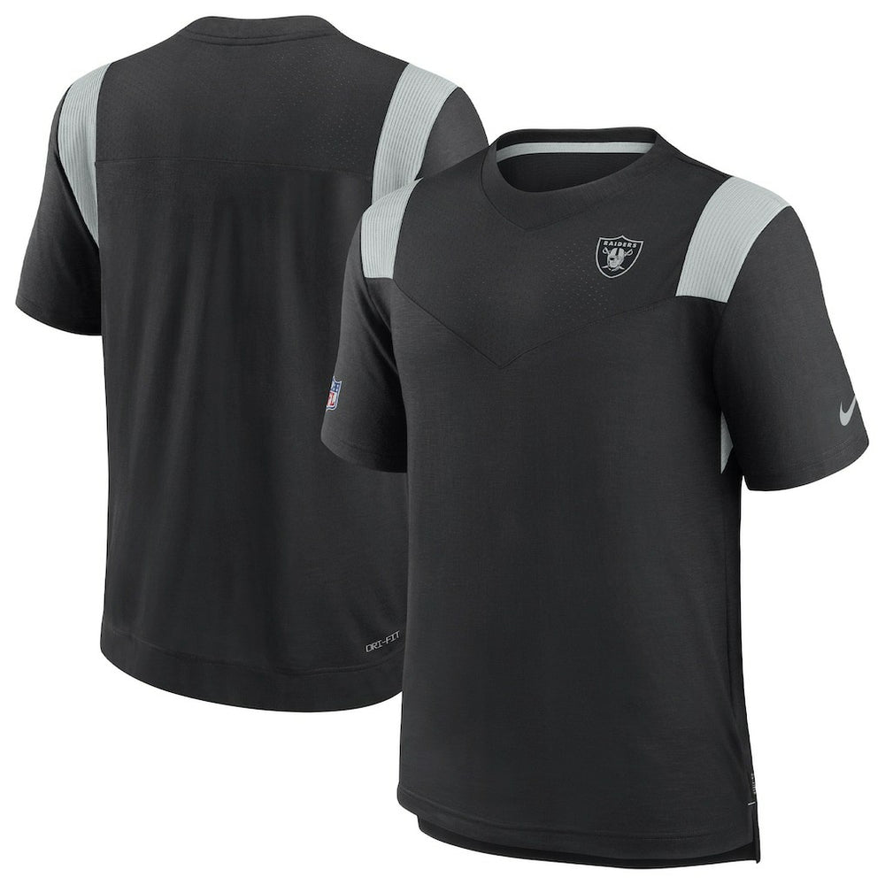 Nike Las Vegas Raiders 2022 Sideline Tonal Logo Performance Player T-Shirt Black