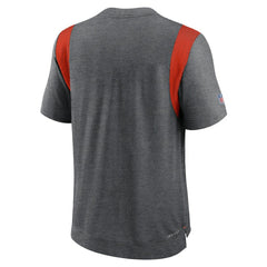 Nike Cleveland Browns Sideline Tonal Logo Performance Player T-Shirt Heather Charcoal