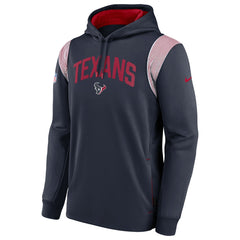 Nike Houston Texans Sideline Athletic Stack Performance Pullover Hoodie Navy