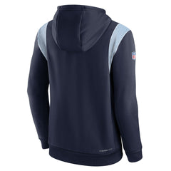 Nike Tennessee Titans Sideline Athletic Stack Performance Pullover Hoodie Navy