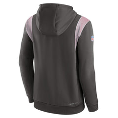 Nike Tampa Bay Buccaneers Sideline Athletic Stack Performance Pullover Hoodie Pewter