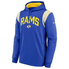 Nike Los Angeles Rams Sideline Athletic Stack Performance Pullover Hoodie Royal