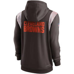 Nike Cleveland Browns Performance Sideline Lockup Full-Zip Hoodie Brown