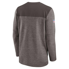 Nike Cleveland Browns Sideline Lockup Performance Quarter-Zip Top Brown