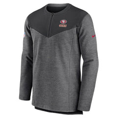 Nike San Francisco 49ers Sideline Lockup Performance Quarter-Zip Top Charcoal
