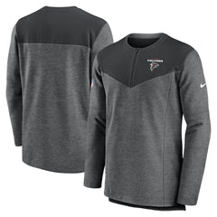 Nike Atlanta Falcons Sideline Lockup Performance Quarter-Zip Top Charcoal