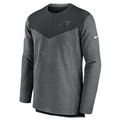Nike Carolina Panthers Sideline Lockup Performance Quarter-Zip Top Charcoal