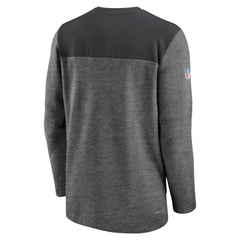 Nike Las Vegas Raiders Sideline Lockup Performance Quarter-Zip Top Charcoal