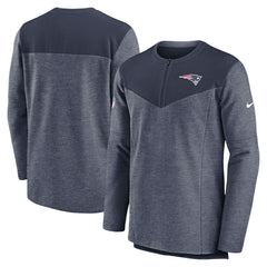 Nike New England Patriots Sideline Lockup Performance Quarter-Zip Top Navy