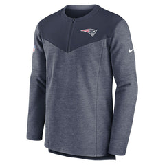 Nike New England Patriots Sideline Lockup Performance Quarter-Zip Top Navy