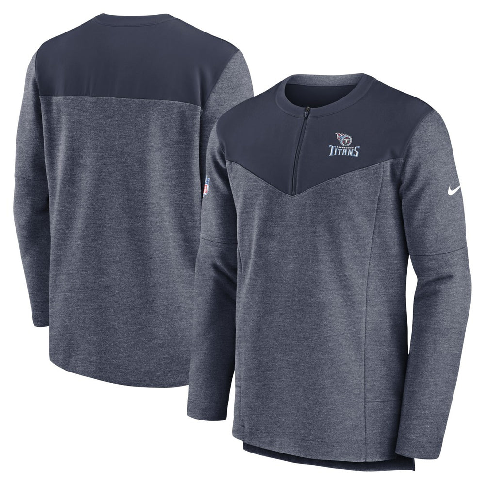 Nike Tennessee Titans Sideline Lockup Performance Quarter-Zip Top Navy