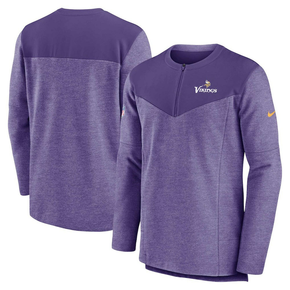 Nike Minnesota Vikings Sideline Lockup Performance Quarter-Zip Top Purple