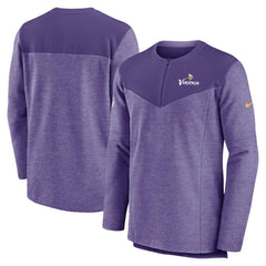Nike Minnesota Vikings Sideline Lockup Performance Quarter-Zip Top Purple