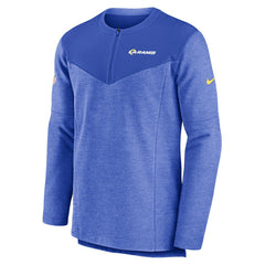 Nike Los Angeles Rams Sideline Lockup Performance Quarter-Zip Top Royal