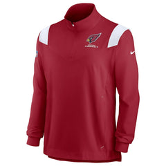 Nike Arizona Cardinals Sideline Coaches Chevron Lockup Quarter-Zip Top Cardinal