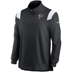Nike Atlanta Falcons Sideline Coach Chevron Lockup Quarter-Zip Long Sleeve Top Black/White
