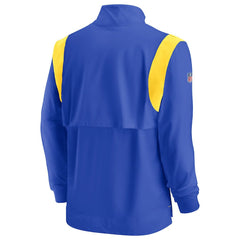Nike Los Angeles Rams Sideline Coach Chevron Lockup Quarter-Zip Long Sleeve Top Royal