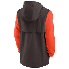 Nike Cleveland Browns Sideline Player Quarter-Zip Hoodie Brown/Orange