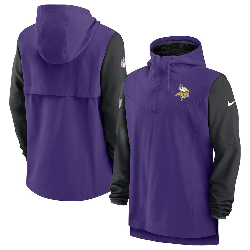 Nike Minnesota Vikings Sideline Player Quarter-Zip Hoodie Purple/Black