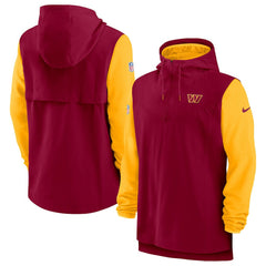 Nike Washington Commanders Sideline Player Quarter-Zip Hoodie Burgundy/Gold